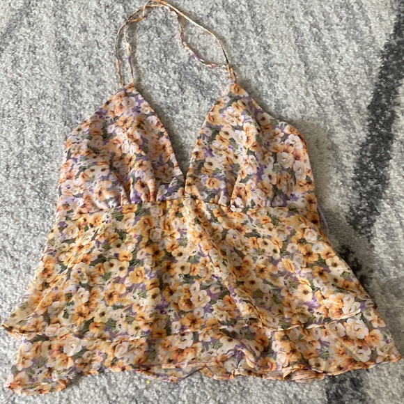 Floral Two Tiered Strappy Cami - Picture 2 of 3
